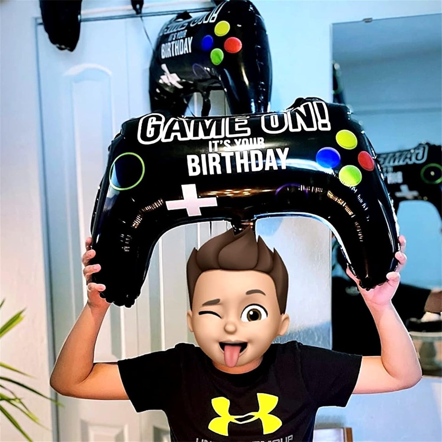 Skiennix Video Game Balloons - Giant Controller Mylar Foil Set for Kids' Birthday Party | 5 Pieces