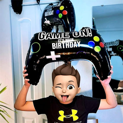 Skiennix Video Game Party Balloons - Giant Controller Mylar Foil Balloons | 5-Piece Set for Kids' Birthday Celebrations