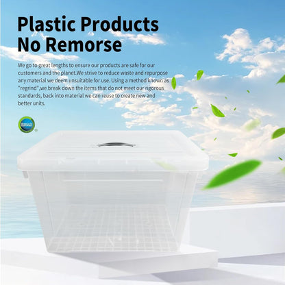 90 Quart Stackable Clear Storage Bins by [Brand Name] - Heavy-Duty Organizing Containers with Lids for Home & Office