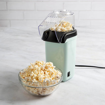 Tasty Hot Air Popcorn Popper - Healthy, Fast & Easy Popcorn Maker with Measuring Cup & Butter Warmer | 8 Cups, Aqua