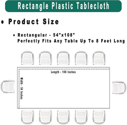 Aqua Blue Tablecloths by [Brand Name] - Disposable 54 x 108 Inch Covers for Baby Showers & Parties