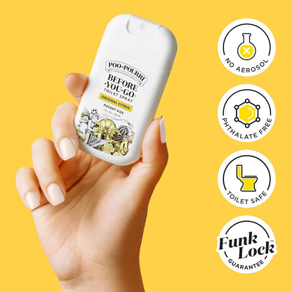 Poo-Pourri Toilet Spray Bundle - Original Citrus 2 Fl Oz & Travel Size 1 Fl Oz | Fresh Lemon & Bergamot Scent