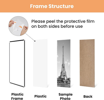 Upsimples 18x24 Picture Frame - Scratch-Proof Black Poster Frames for Photo Gallery | 3-Pack, Slide-In Design