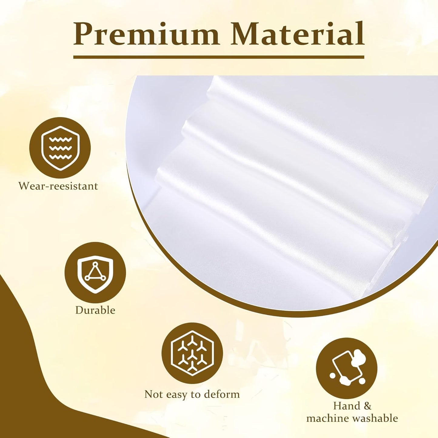 Regine Switzerland White Satin Blank Sash - Perfect for Wedding Embroidery & Holiday Decor | 2 Pieces