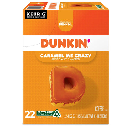 Dunkin Donuts k-cup pods, caramel me crazy, 22/box