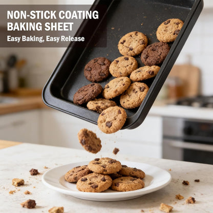 Skiennix 3-Piece Baking Pan Set - Nonstick Rectangle Bakeware | Stackable & Rust Resistant