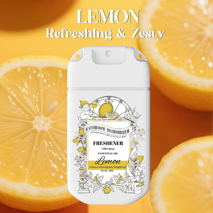 Skiennix Travel Size Toilet Spray - Air Freshener Bathroom Deodorizer | Lemon Lavender Eucalyptus Scent