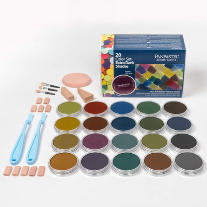 Extra Darks Set by PanPastel, 20 Color, Includes Sofft Tools