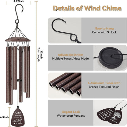 Memorial Wind Chimes by Prime | Heartfelt Sympathy Gift for Loss of Loved One - Perfect for Garden & Patio