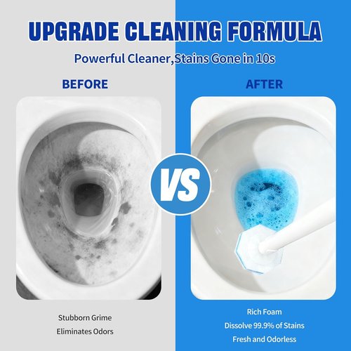 Clorox Disposable Toilet Brush Set - Touchless Cleaning System with 50 Refills | Wall Mounted Design
