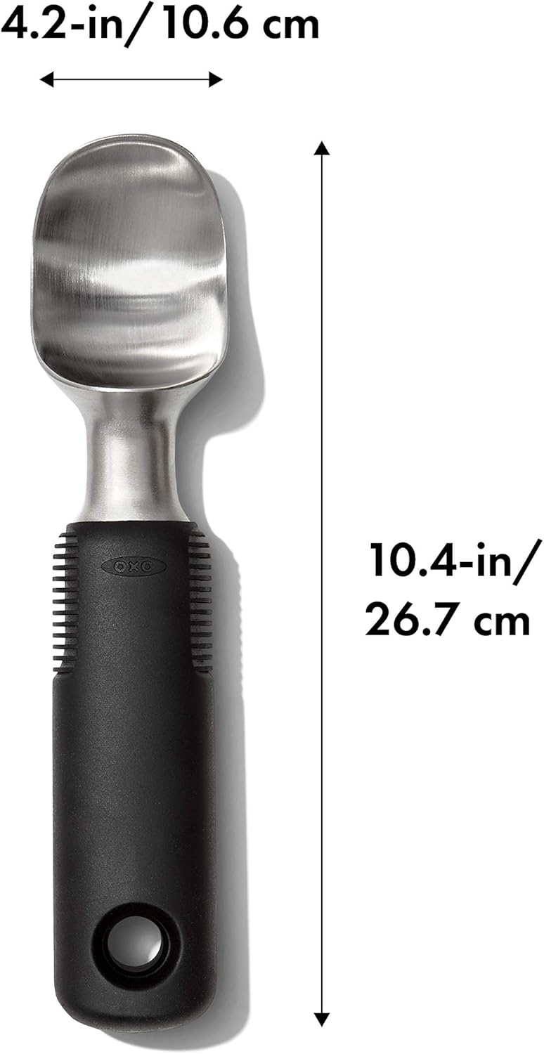 OXO Good Grips Ice Cream Scoop - Durable Solid Stainless Steel Design for Effortless Serving