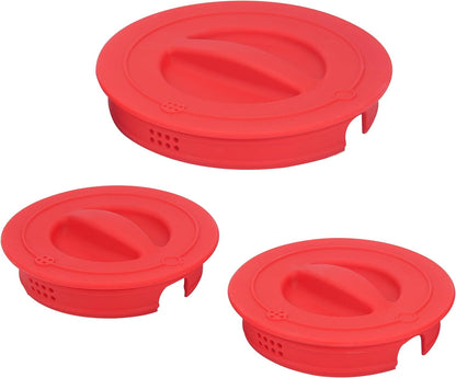 Skiennix Silicone Replacement Lids - 3 Pack for Pyrex Measuring Cups | Reusable, Food-Grade, Dishwasher & Microwave Safe