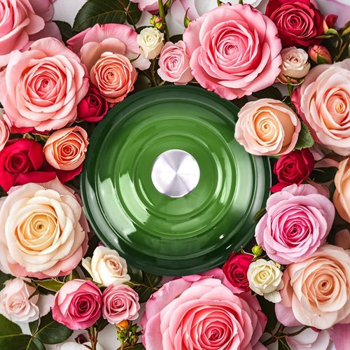 Le Creuset 6 Quart Enameled Cast Iron Dutch Oven - Versatile Round Pot with Dual Handles - Oven Safe to 500°F (Green)