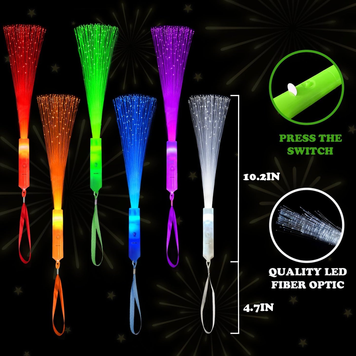 Skiennix Glow Sticks - 6 Pack Neon Party Favors & Light-Up Camping Essentials for Kids