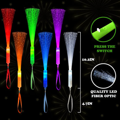 Skiennix Glow Sticks - 6 Pack Neon Party Favors & Light-Up Camping Essentials for Kids