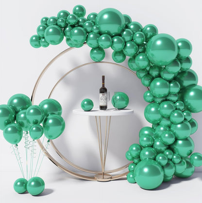 Metallic Green Balloon Garland Kit by [Brand Name] - 130PCS in Various Sizes for Birthday, Graduation, Baby Shower & Wedding Decor