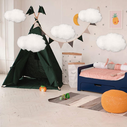 Skiennix 10-Piece Cotton Cloud Decorations - 3D Hanging Props for Wedding & Party Decor | Small, Medium & Large Sizes