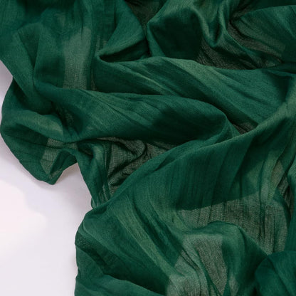 Socomi Emerald Green Cheesecloth Table Runner - 120 Inch Rustic Boho Decor for Weddings & Events