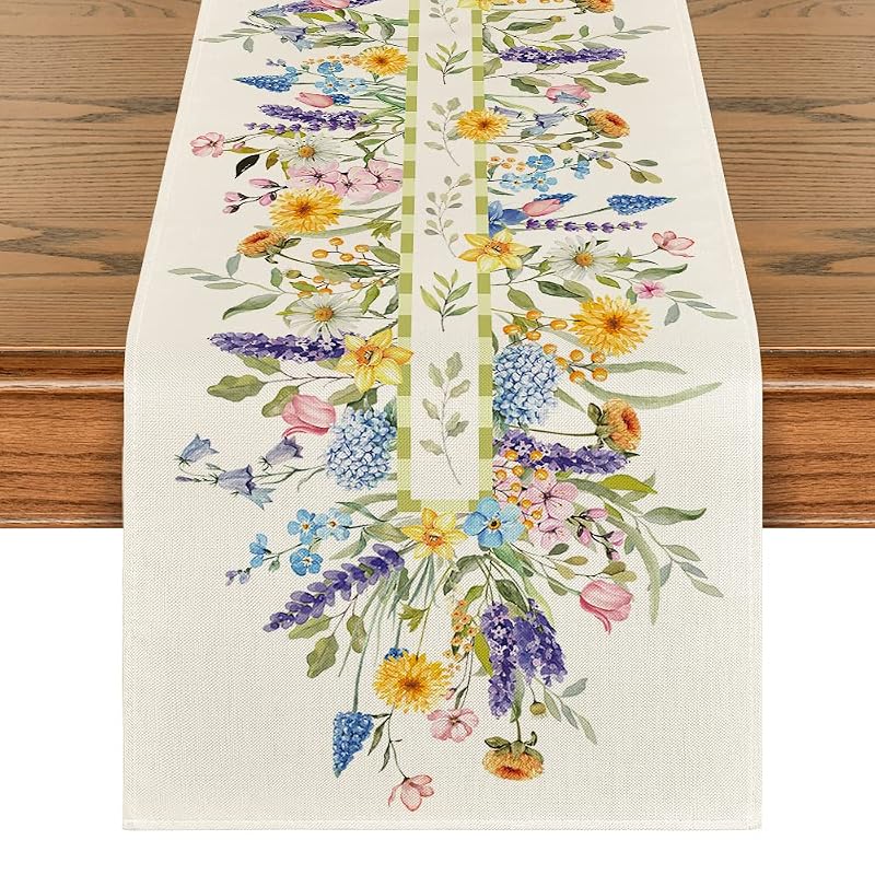 Artoid Mode Tulip Bloom Table Runner 13x90 Beige
