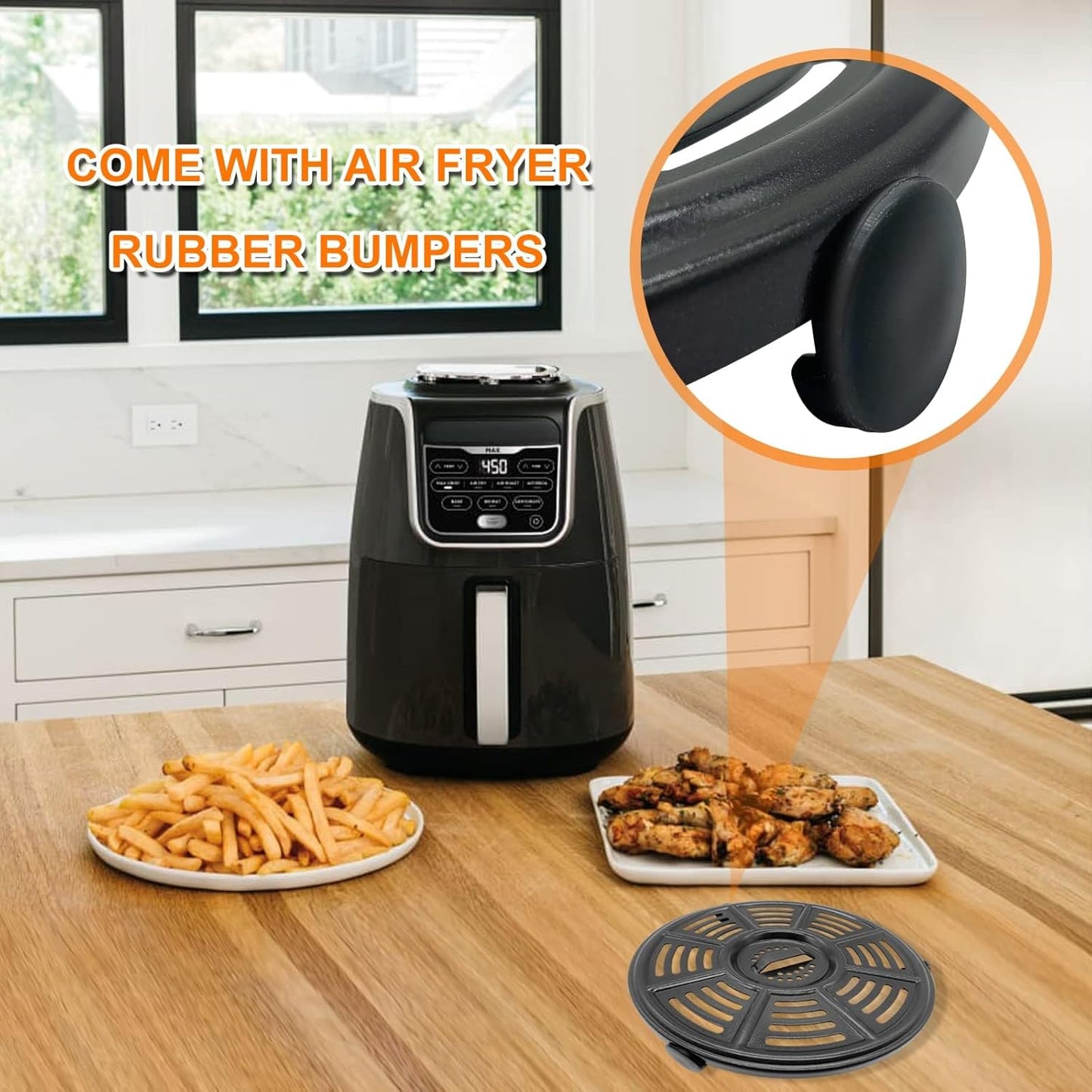 Ninja Air Fryer Accessories - 8.2'' Round Food Grade Grill Pan & Crisper Plate - Dishwasher Safe