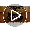 LED Christmas Tree Collar with Spooky Black Ring for Holiday Decor