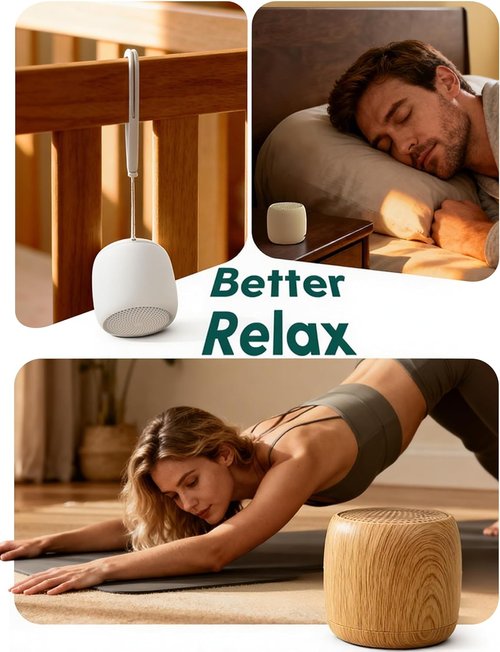 Babelio White Noise Sound Machine - Pocket Mini Pro | 1000mAh Battery, 25 Non-Looping Sounds, Timer & Memory Function, Travel Essential