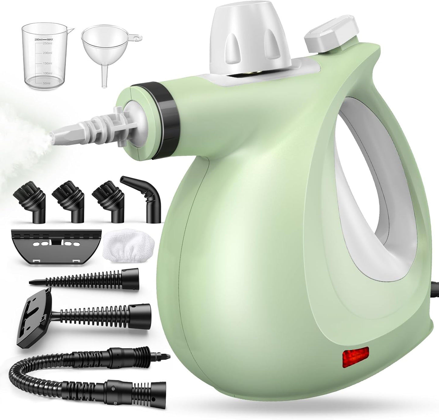 Skiennix Steam Cleaner - Powerful Handheld Pressurized Steamer with 11-Pc Set | Chemical-Free Multi-Surface Cleaning for Furniture, Upholstery, Grout & Car