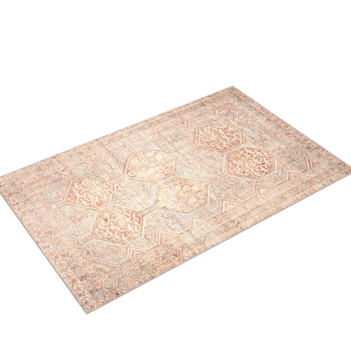 Loloi Chris Loves Julia Jules Collection JUL-04 Tangerine/Mist 2'-3'' x 3'-9'', .13" Pile Height, Accent Rug