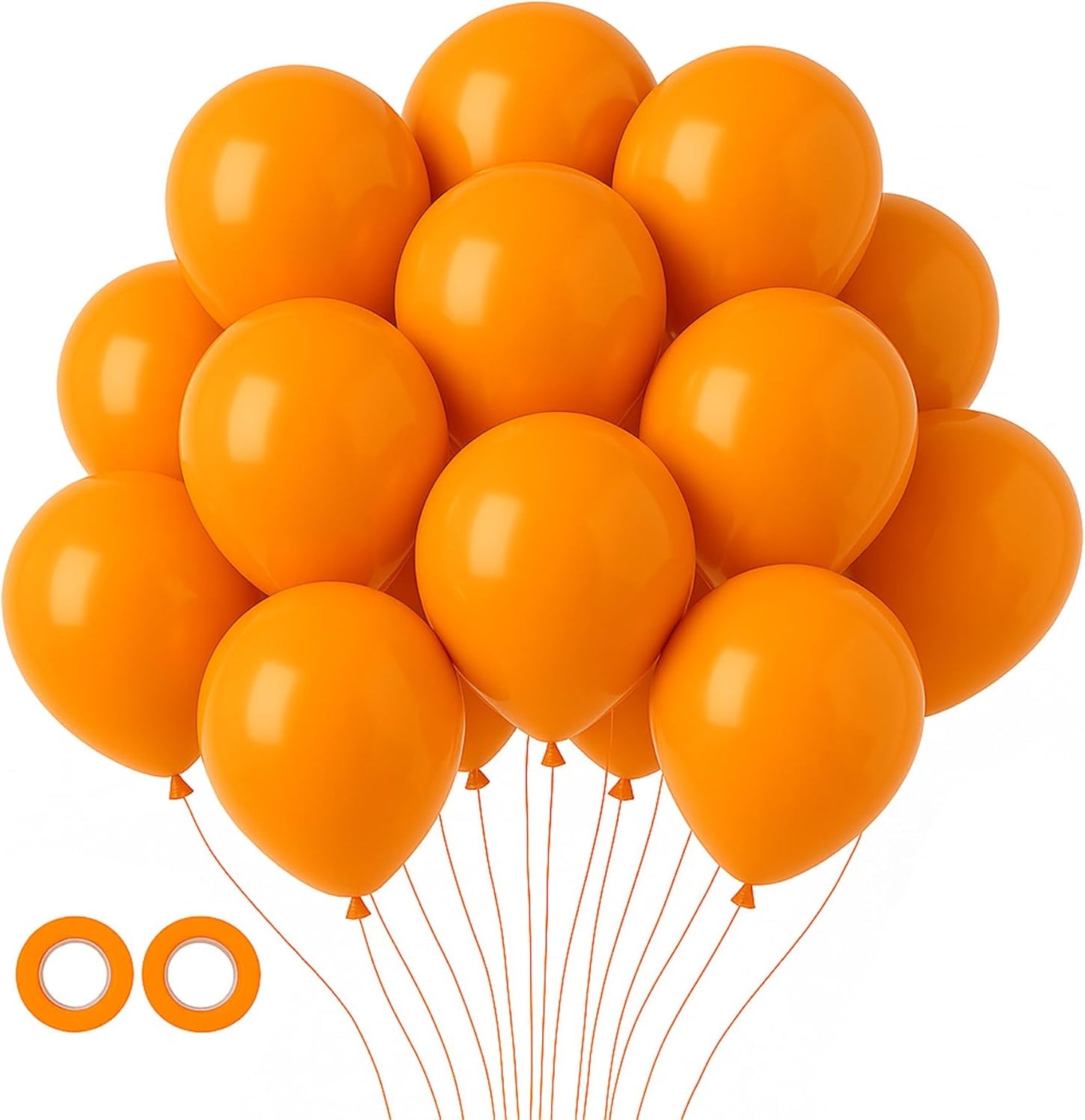Voircoloria 105pcs Orange Balloons - 12 Inch Party Latex Balloons for Birthday & Baby Showers
