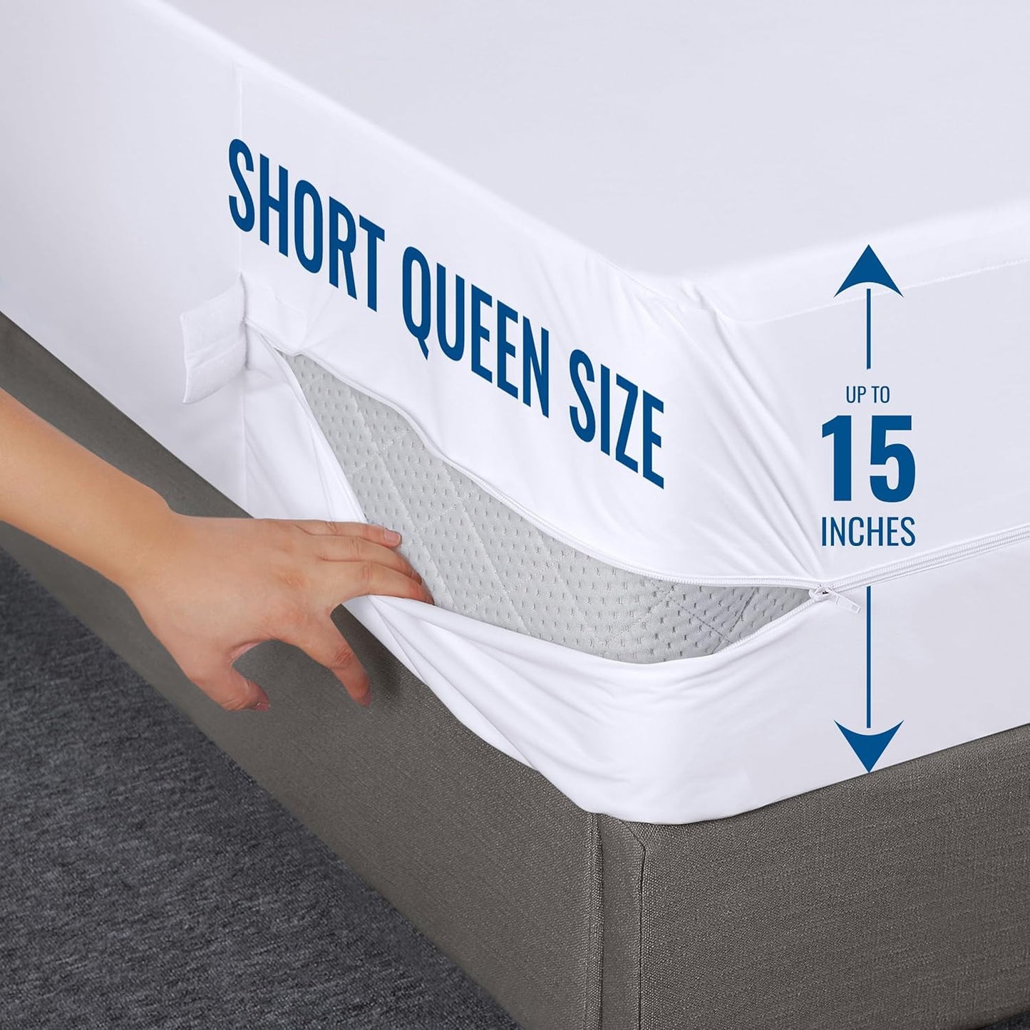 Utopia Bedding Waterproof Mattress Protector Short Queen Size (Pack of 10), Zippered Mattress Encasement Bed Bug and Dust Mite Proof, Absorbent Six-Sided Mattress Cover