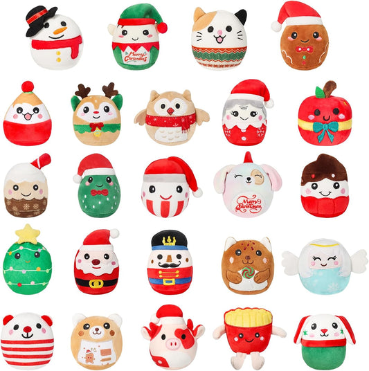 Mini Plush Toys Gift Set - 24 Soft, Squishy Collectible Plushies for Kids & Collectors | Perfect for Christmas & Birthdays