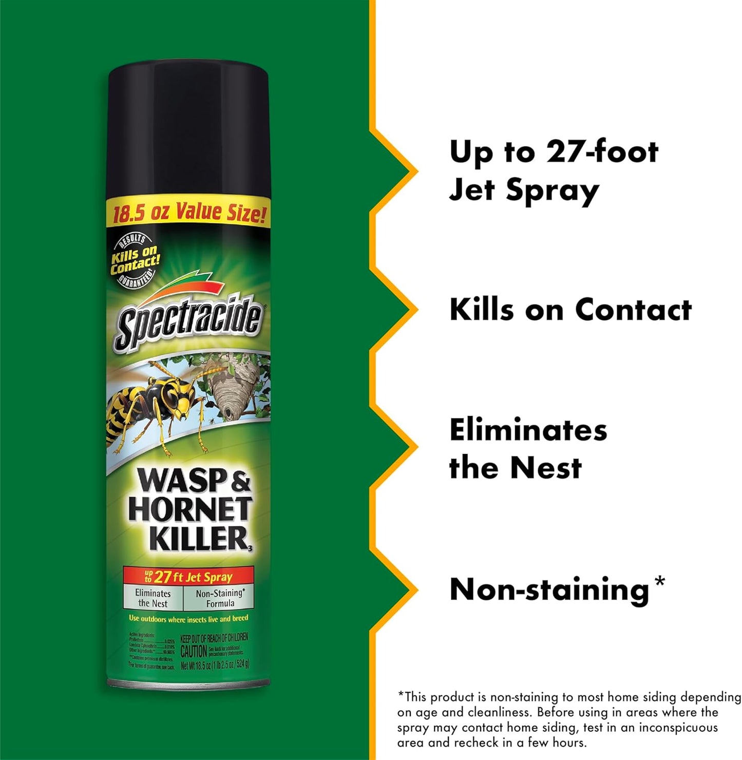 Spectracide Wasp & Hornet Killer - Instant Contact Kill & Nest Elimination - 12 Pack