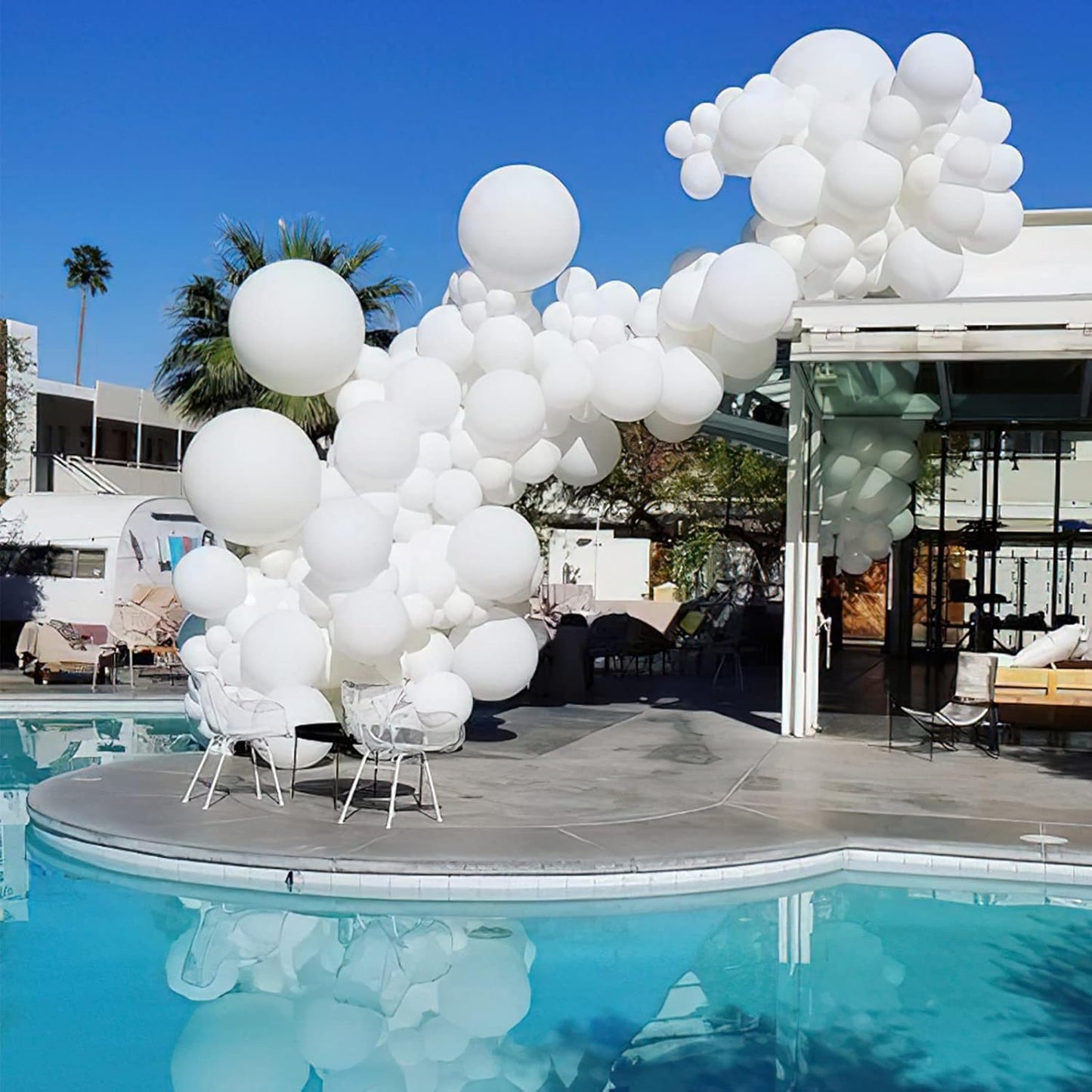 PartyWoo White & Pastel Pink Balloons - 280 Pcs for Stunning Celebrations