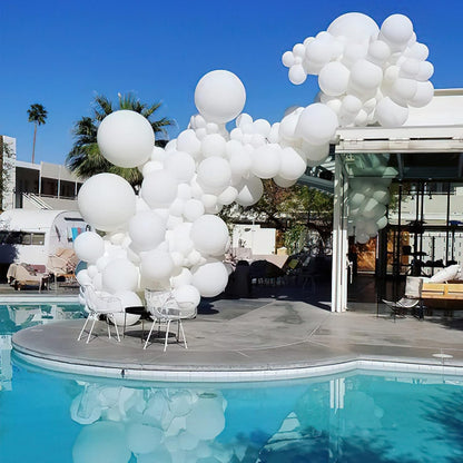 PartyWoo White & Pastel Pink Balloons - 280 Pcs for Stunning Celebrations