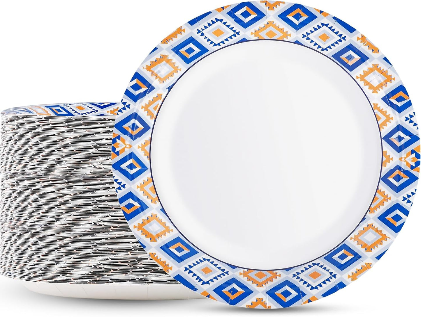 Regine Switzerland 120 PCS Disposable Paper Plates - 9 Inch Heavy Duty, Cut Proof & Soak Proof for Parties & Gatherings