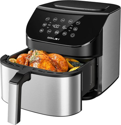 Air Fryer 6.8 Quarts by [Brand Name] - 10-in-1 Multi-Function Cooking | Nonstick, Dishwasher-Safe, Stainless Steel