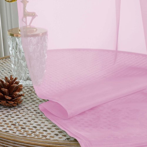 OWENIE Sheer Pink Curtains 108 Inches Long for Living Room Bedroom 2 Panels Set, Lightweight Airy Pink Sheer Curtain, Filmy Voile Rod Pocket, 2 PCS, Each 59" W x 108" L