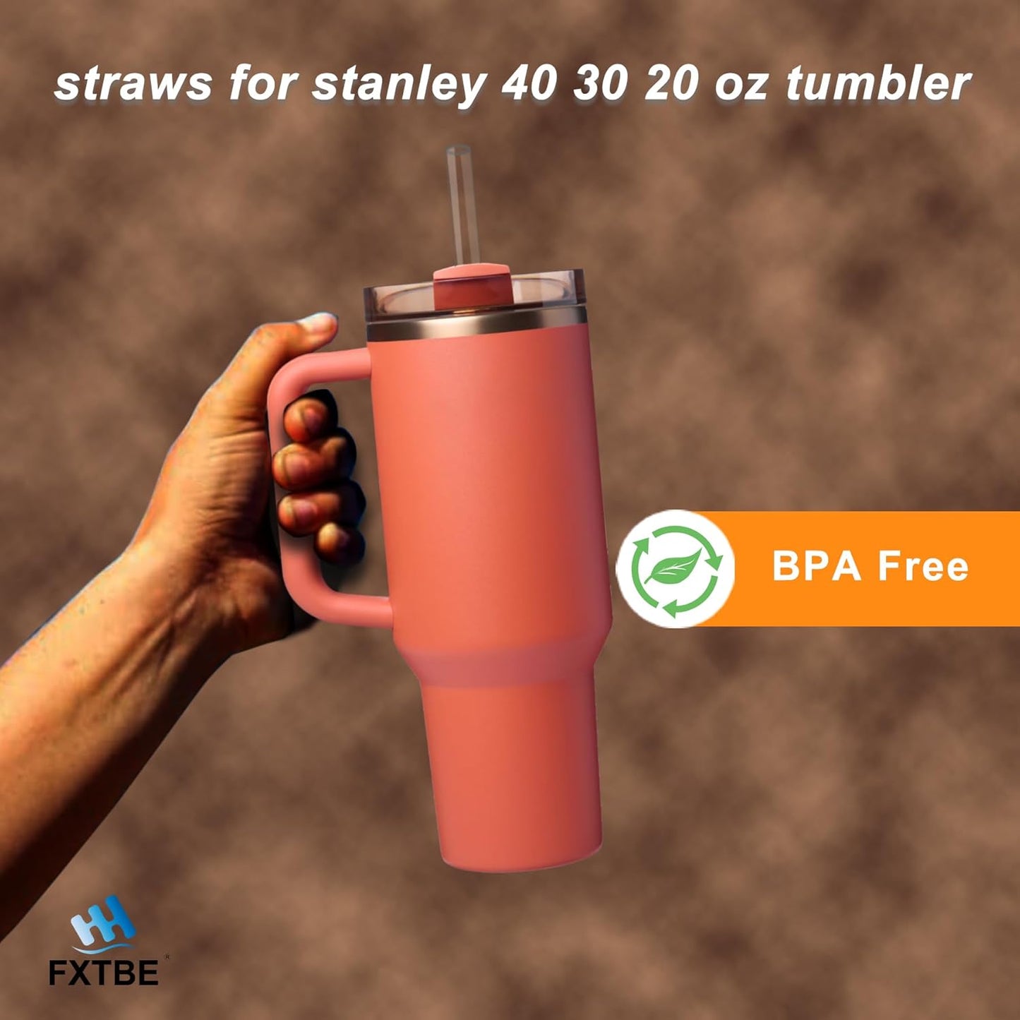 Stanley 6-Pack Replacement Straws | Reusable, Dishwasher Safe, BPA-Free Tritan Straws for 40 OZ Tumblers