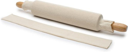 Fox Run Rolling Pin Covers - Durable Cotton Set of 2 for Effortless Baking