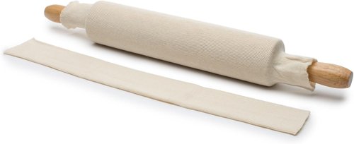 Fox Run Rolling Pin Covers - Durable Cotton Set of 2 for Effortless Baking