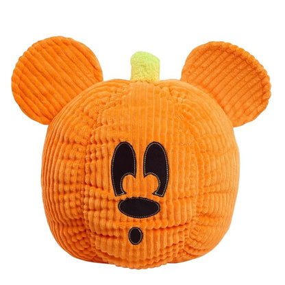 Orange Mickey & Minnie Mouse Pumpkin Plush Pillow - 14in, Corduroy