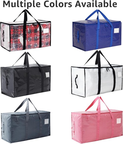 Heavy Duty Moving Bags by [Brand Name] - Extra Large Clear Storage Bins with Lids | 6 Pack for Clothes
