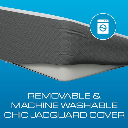 Kolbs Extra Wide Bed Wedge Pillow - Sleep Apnea & Acid Reflux Relief with Chic Jacquard Cover | 7.5" Height