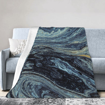 Perinsto Marble Background Throw Blanket Ultra Soft Warm All Season Decorative Fleece Blankets for Bed Chair Car Sofa Couch Bedroom 50"X40"