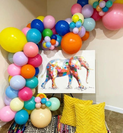 KBZVNAF Rainbow Balloons - 50 Pack of 12-Inch Assorted Bright Latex Balloons for Parties & Celebrations