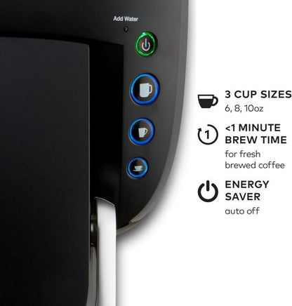 Keurig K-Compact Coffee Maker - Single-Serve K-Cup Pod Brewer with 3 Brew Sizes & 36oz Reservoir - Black