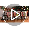 Santa Claus Train Snow Globe Lantern with Timer - Christmas Indoor Decor