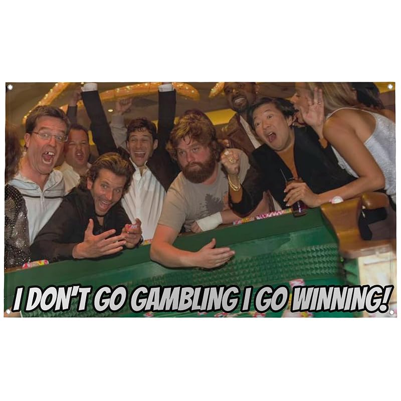 Hangover Part II Flag — I Don’t Go Gambling, I Go Winning Wall Decor 3x5FT with Grommets