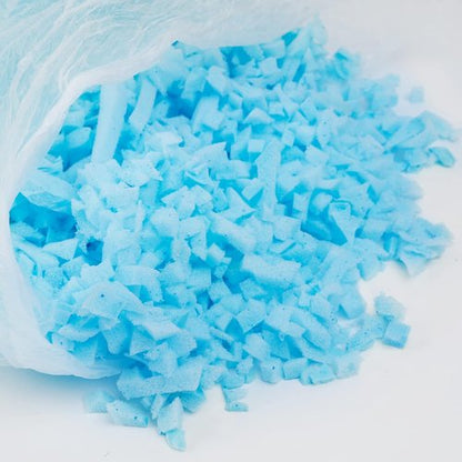 **DR.DUDU Shredded Memory Foam Filling - 5lbs Soft Pillow Stuffing for Bean Bags, Dog Beds & Crafts (Blue)**