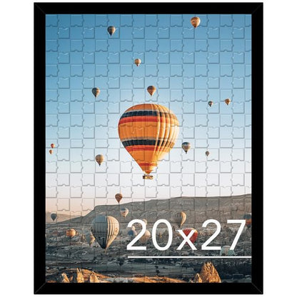 JCJMY 20x27 Picture Frame Black for Puzzles Poster Photo Picture, Horizontal and Vertical Formats for Wall Hanging, 20 x 27 Wall Gallery Poster Photo Puzzles Frame for 20 by 27 Photos Posters,Black